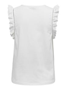ONLY Mama frill top -Cloud Dancer - 15304018