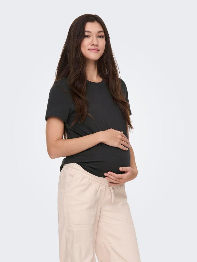 ONLY Normal geschnitten Rundhals Maternity T-Shirt - 15304024