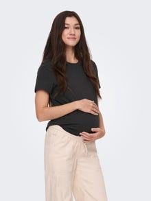 ONLY Normal geschnitten Rundhals Maternity T-Shirt -Phantom - 15304024