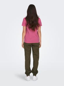 ONLY Regular fit O-hals Zwangerschap T-shirts -Camellia Rose - 15304024