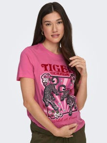 ONLY Regular fit O-hals Zwangerschap T-shirts -Camellia Rose - 15304024