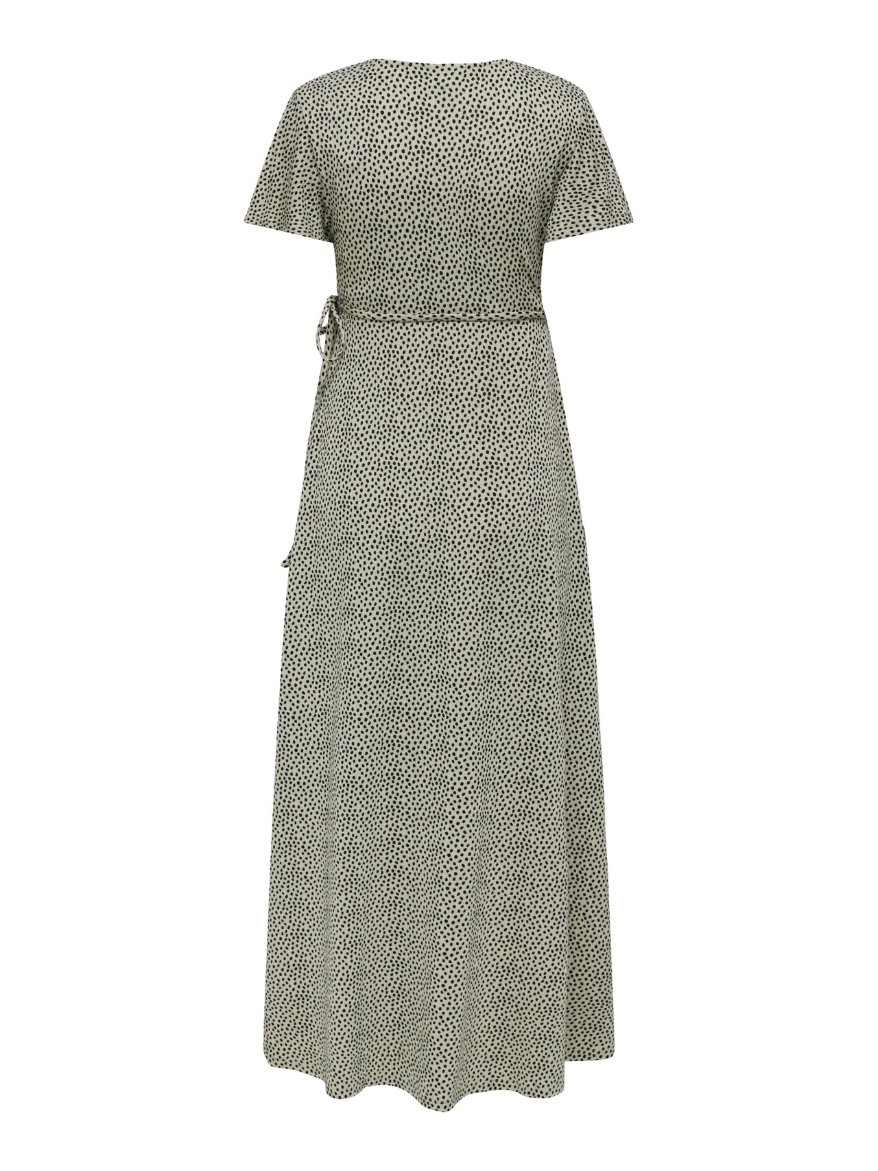 ONLY Regular Fit V-Neck Long dress -Moss Gray - 15304030