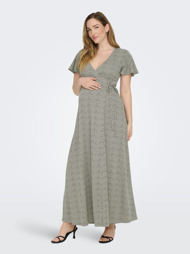 ONLY Normal geschnitten V-Ausschnitt Langes Kleid - 15304030