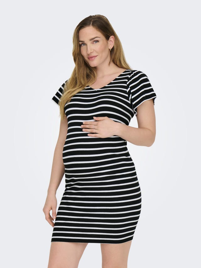 ONLY Locker geschnitten V-Ausschnitt Maternity Kurzes Kleid - 15304031