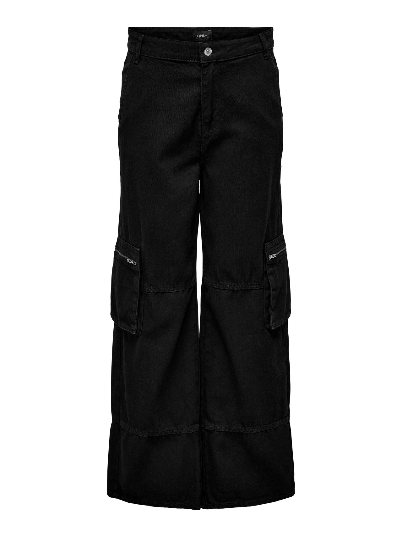 ONLY Karotte, locker geschnitten Jeans -Black Denim - 15304042