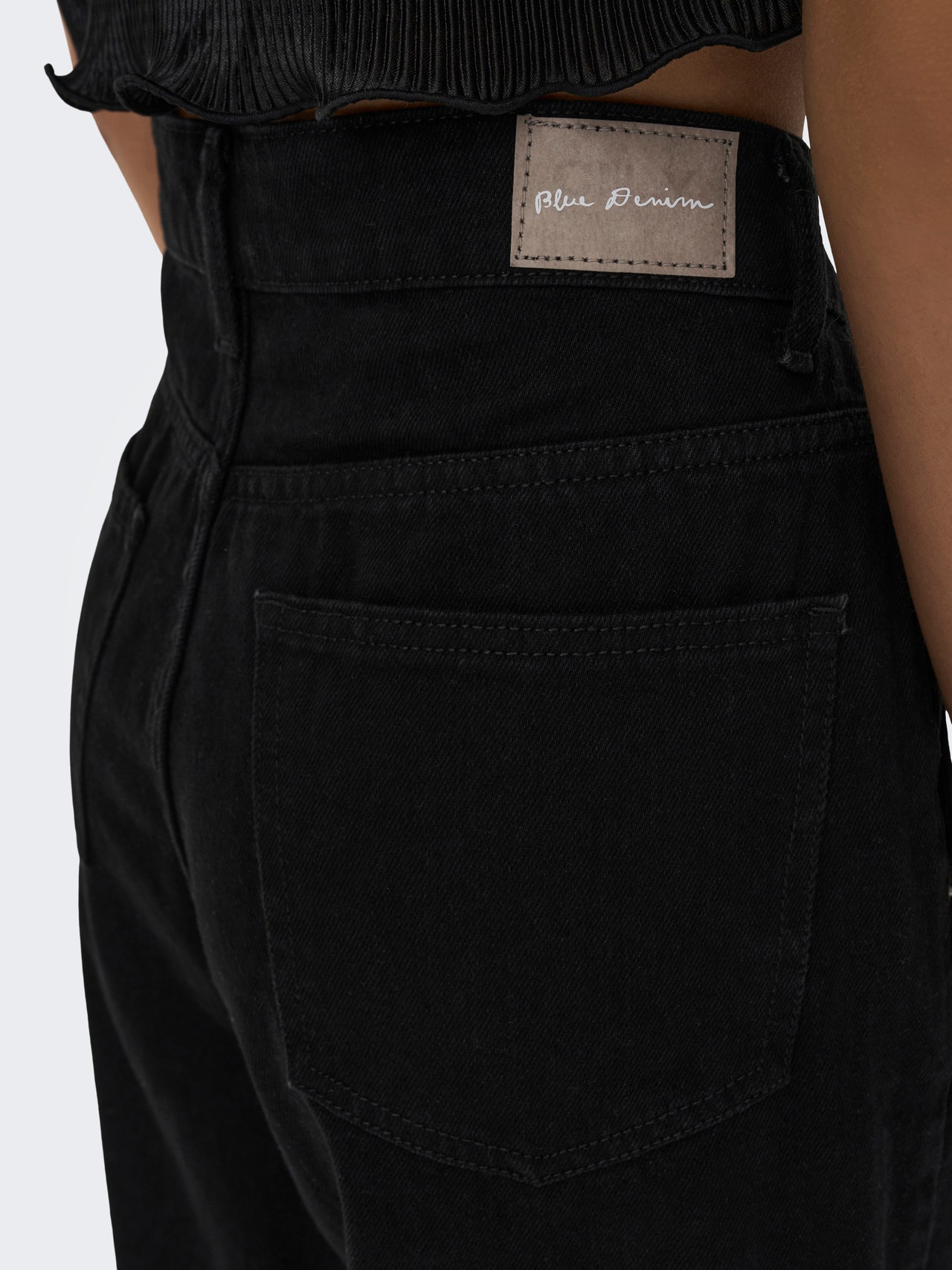 ONLY Karotte, locker geschnitten Jeans -Black Denim - 15304042