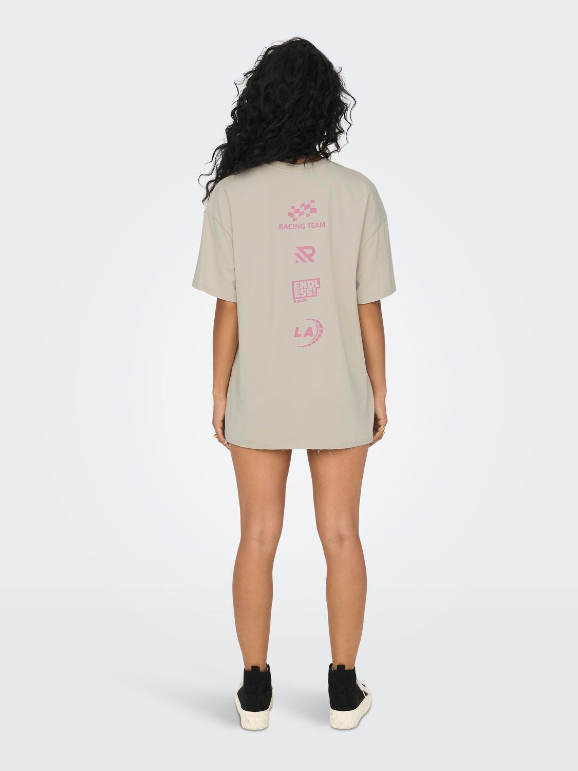ONLY Oversized o-hals t-shirt -Pumice Stone - 15304043
