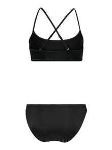 ONLY Solid Colored Bikini Set -Black - 15304059