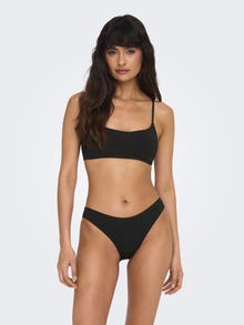 ONLY Solid Colored Bikini Set -Black - 15304059
