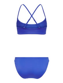 ONLY Solid Colored Bikini Set -Dazzling Blue - 15304059