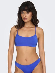ONLY Solid Colored Bikini Set -Dazzling Blue - 15304059