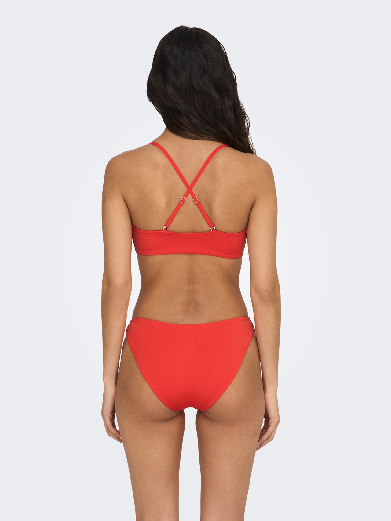 ONLY Low waist Smalle bandjes Zwemkleding -Fiery Red - 15304059