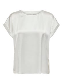 ONLY Regular fit O-hals Top -Snow White - 15304077