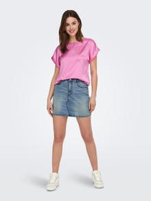 ONLY Regular Fit O-Neck Top -Fuchsia Pink - 15304077