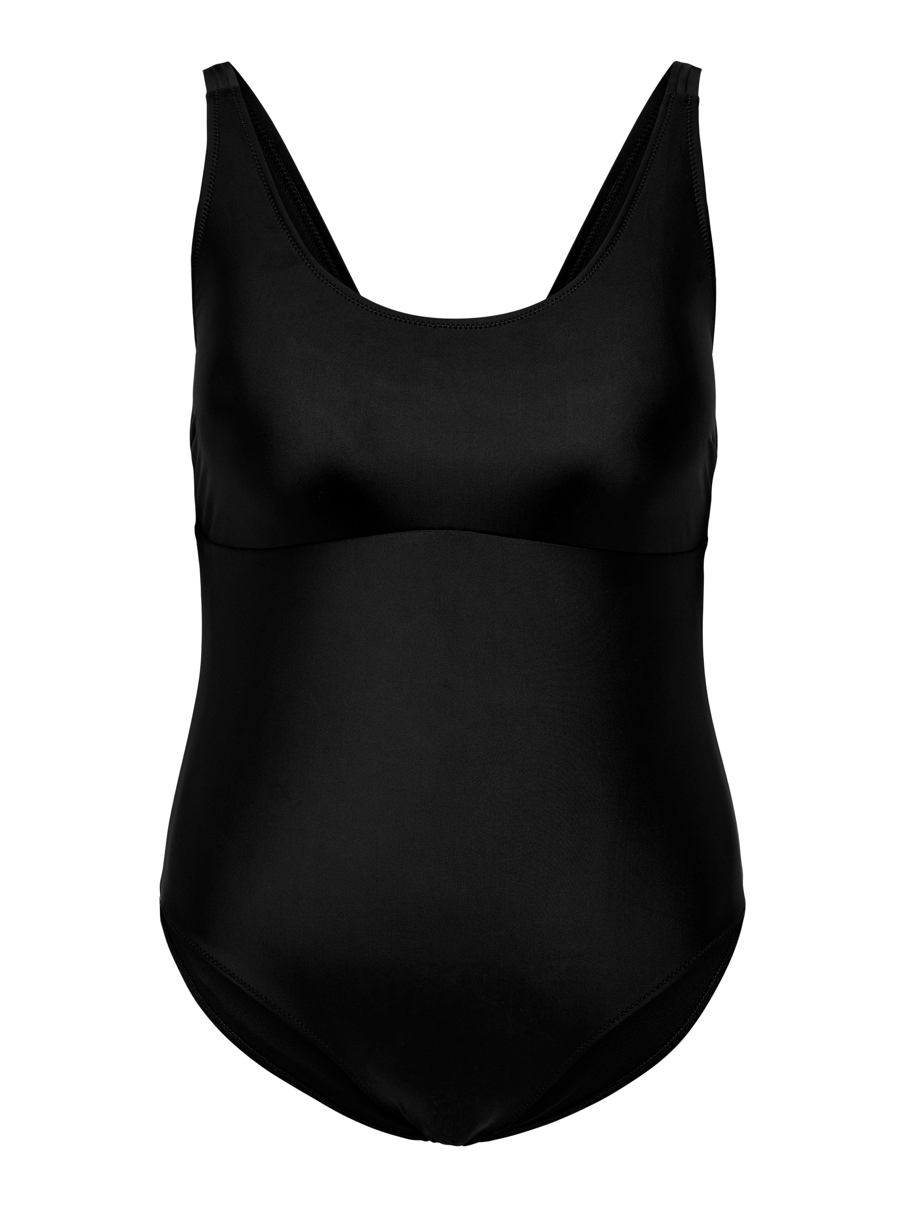 Curvy Swimsuit With Adjustable Straps Black ONLY®