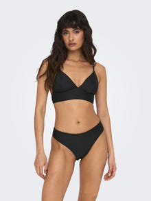ONLY Solid Colored Bikini Set -Black - 15304100