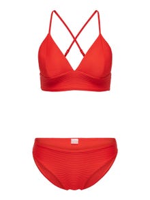 ONLY Maillots de bain Taille basse Bretelles réglables -Fiery Red - 15304100