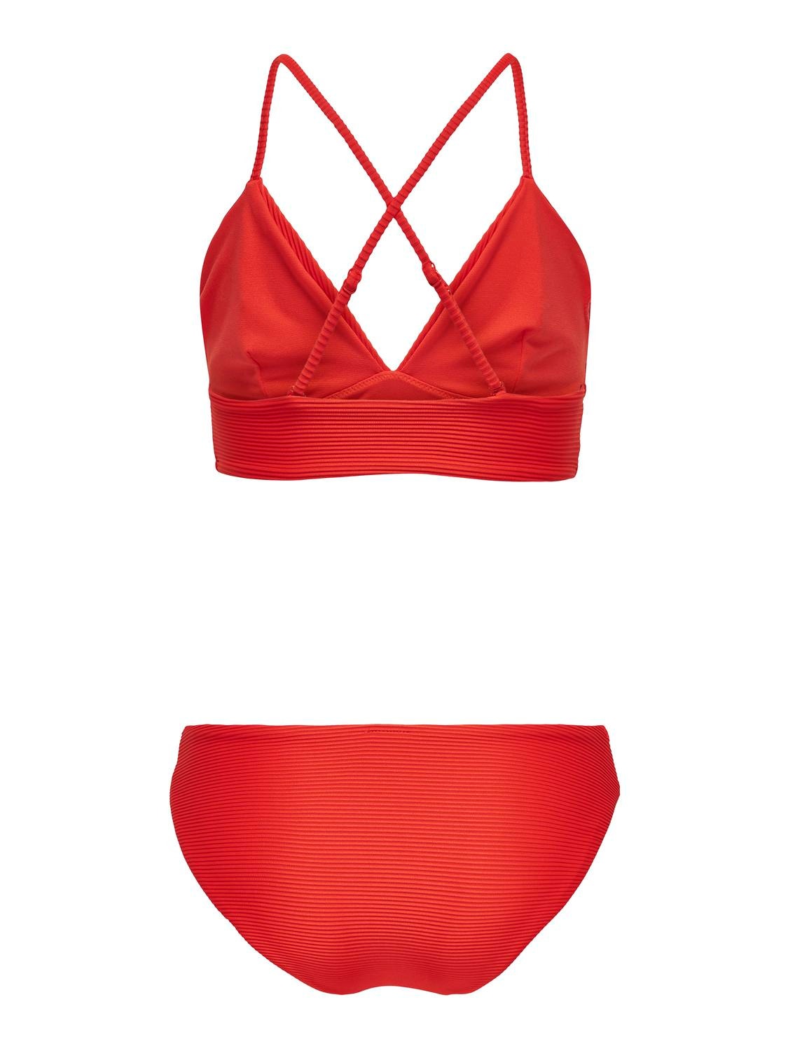 ONLY Low waist Verstelbare schouderbanden Zwemkleding -Fiery Red - 15304100