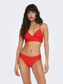 ONLY Niedrige Taille Verstellbare Träger Bademode -Fiery Red - 15304100
