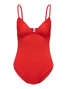ONLY Thin straps Swimwear -Fiery Red - 15304104