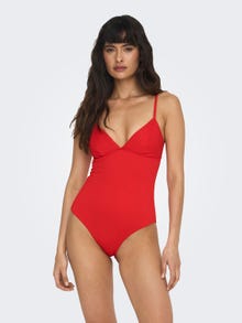 ONLY Thin straps Swimwear -Fiery Red - 15304104
