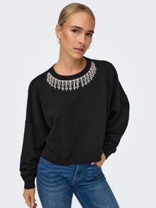 ONLY Regular Fit O-hals Sweatshirt -Black - 15304120