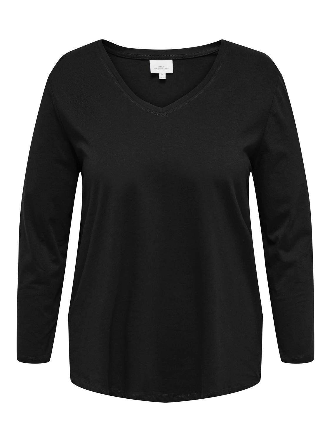 | Black ONLY® T-Shirt V-Neck Fit Regular |