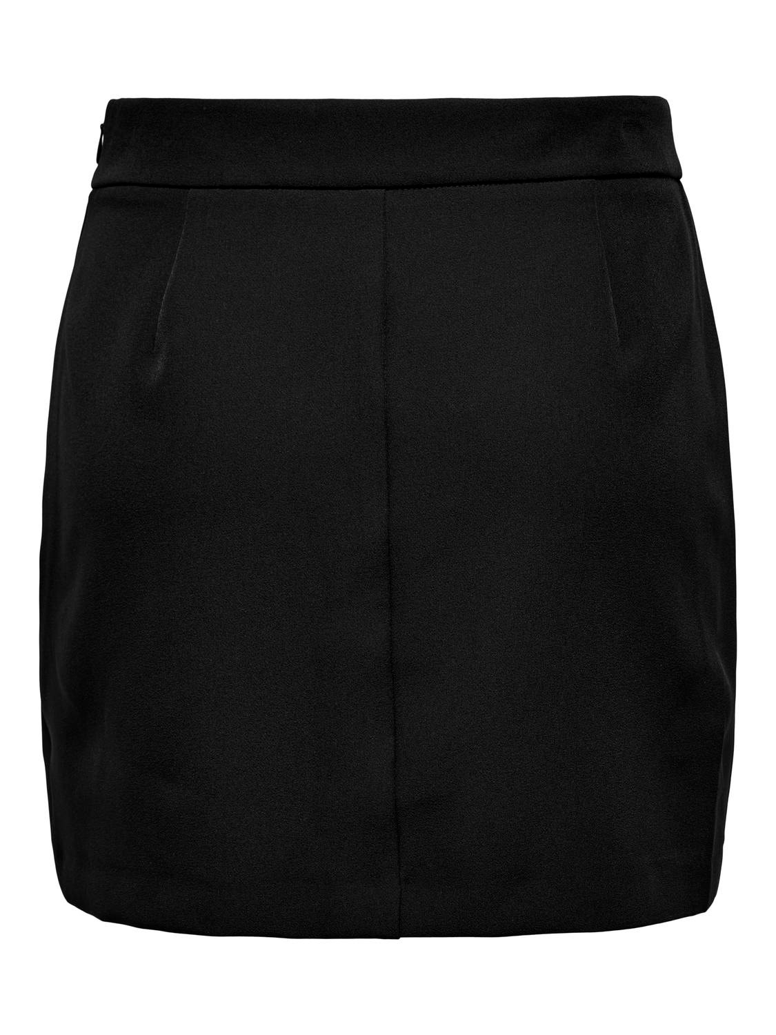 ONLY Mini skirt with slit -Black - 15304133