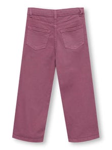 ONLY Pantalons Wide Leg Fit Taille haute -Red Violet - 15304159