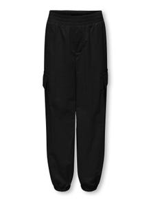 ONLY Loose Fit Mid waist Elasticated hems Track Pants -Black - 15304165