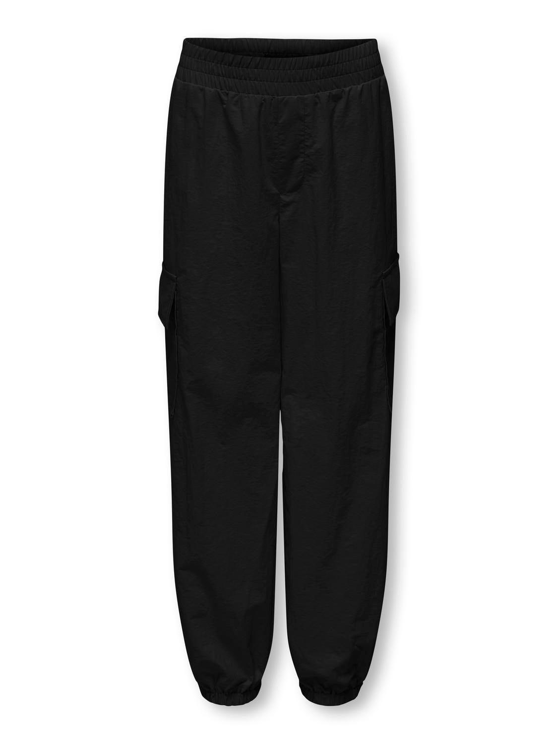 ONLY Pantalones de chándal Corte loose Cintura media Detalle elástico -Black - 15304165