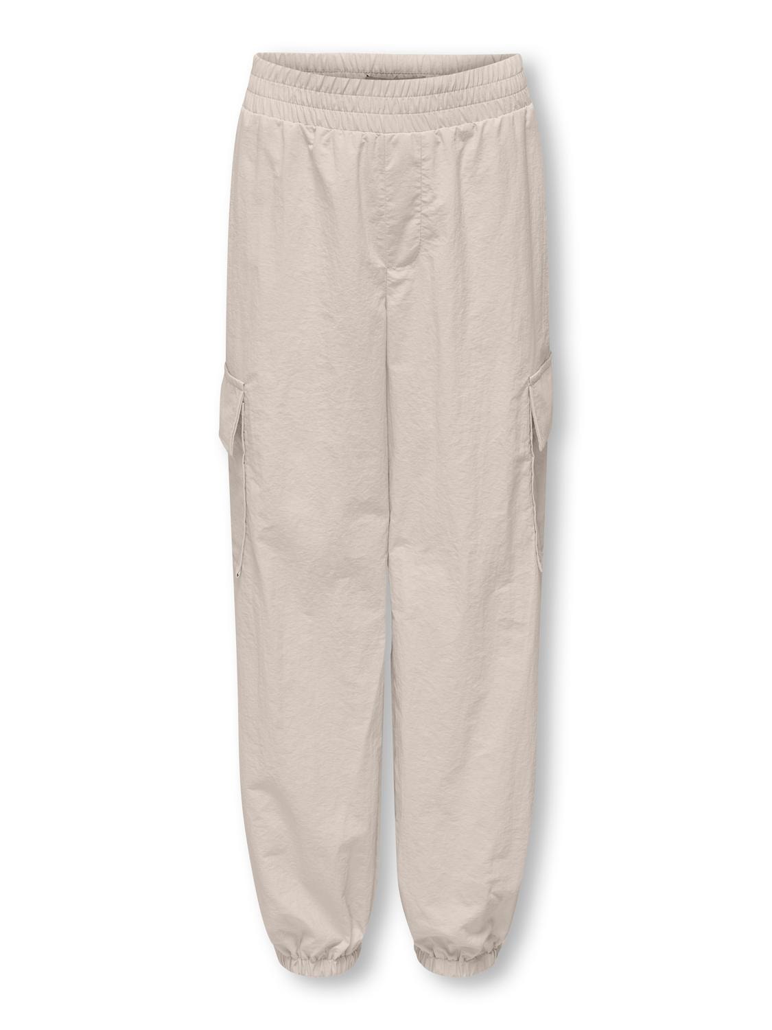 ONLY Pantalons de survêtement Loose Fit Taille moyenne Élastique -Pumice Stone - 15304165