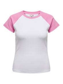 ONLY Curvy contrast color top -White - 15304172