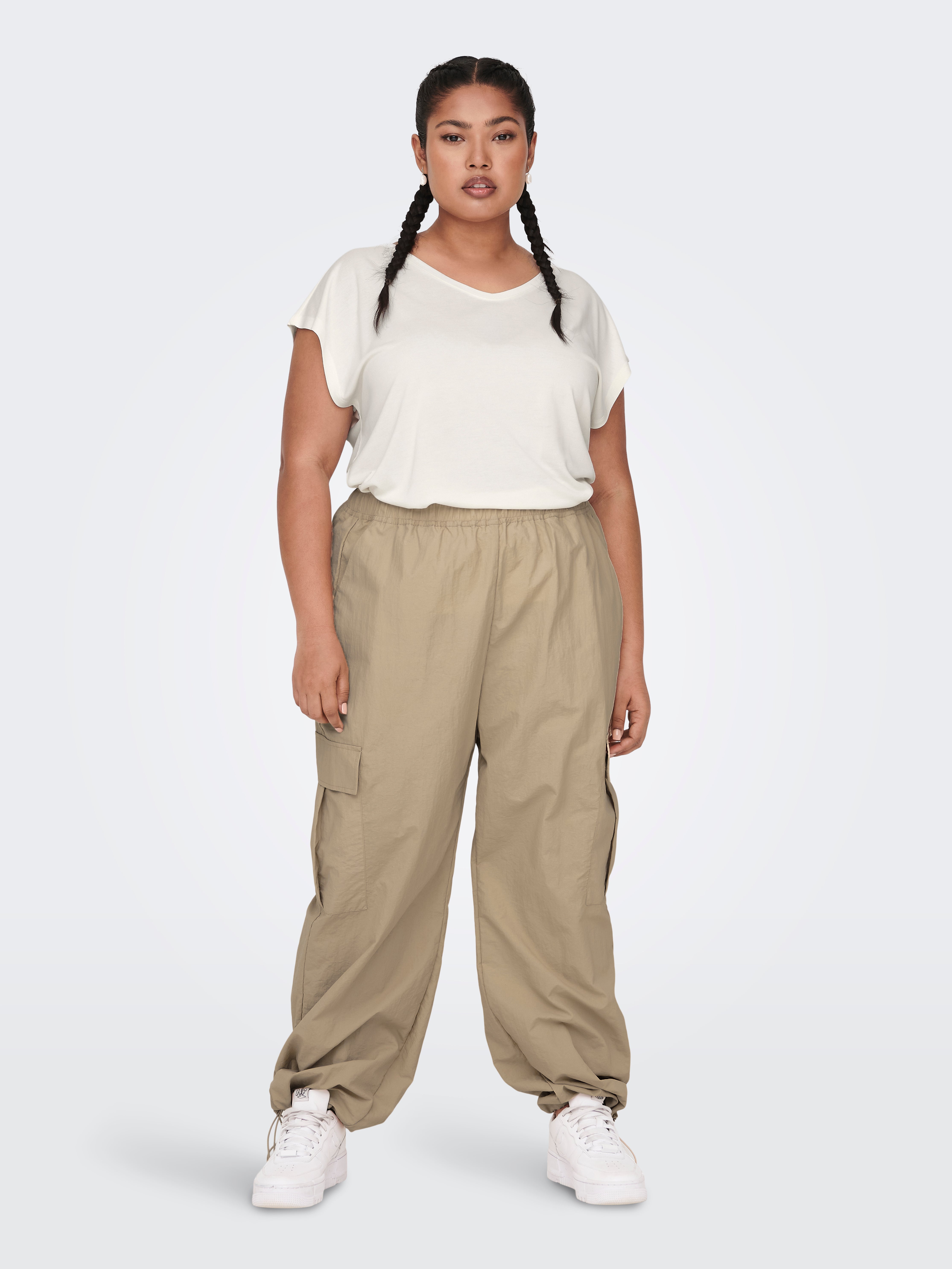 Buy The Souled Store Solids Light Beige Womens and Girls Regular Fit  Cotton Beige Color Women Cargo Pants at Amazonin