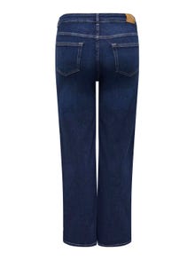 ONLY Wide Leg Fit Høy midje Curve Jeans -Dark Blue Denim - 15304225