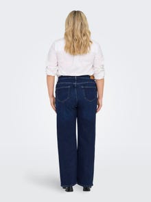 ONLY Jeans Wide Leg Fit Taille haute Curve -Dark Blue Denim - 15304225