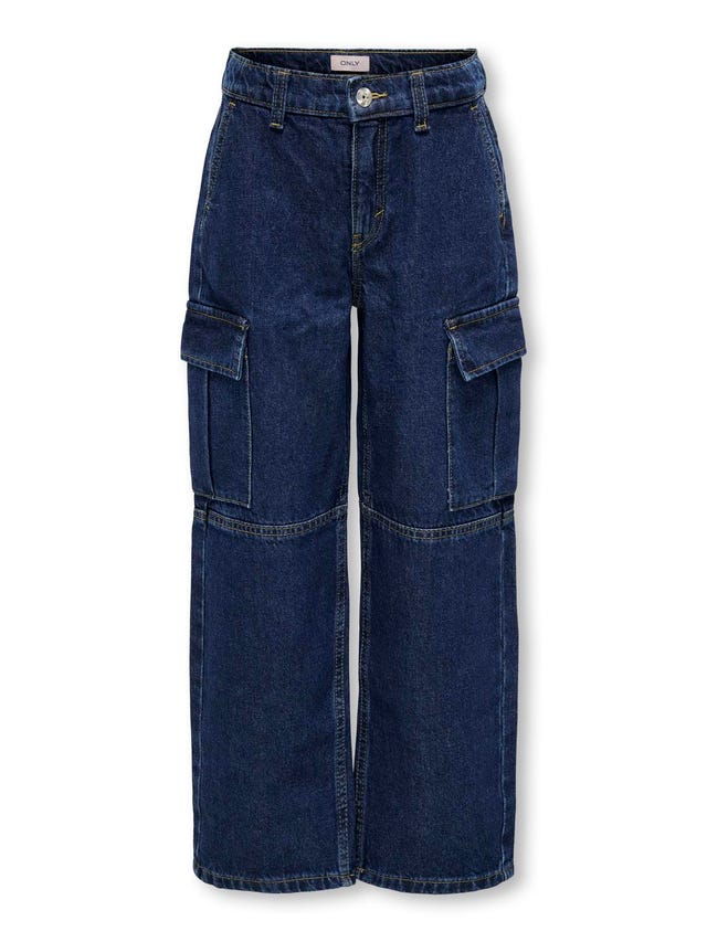 ONLY KOGRingo Wide Cargo Denim Jeans - 15304255
