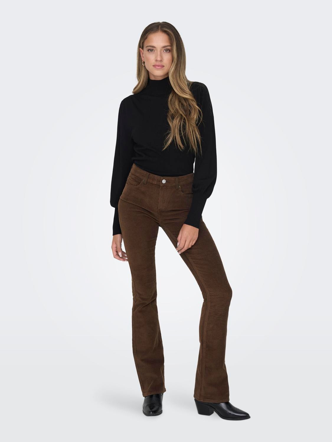 ONLY Flared Fit Mid waist Boot-cut Trousers -Shopping Bag - 15304256