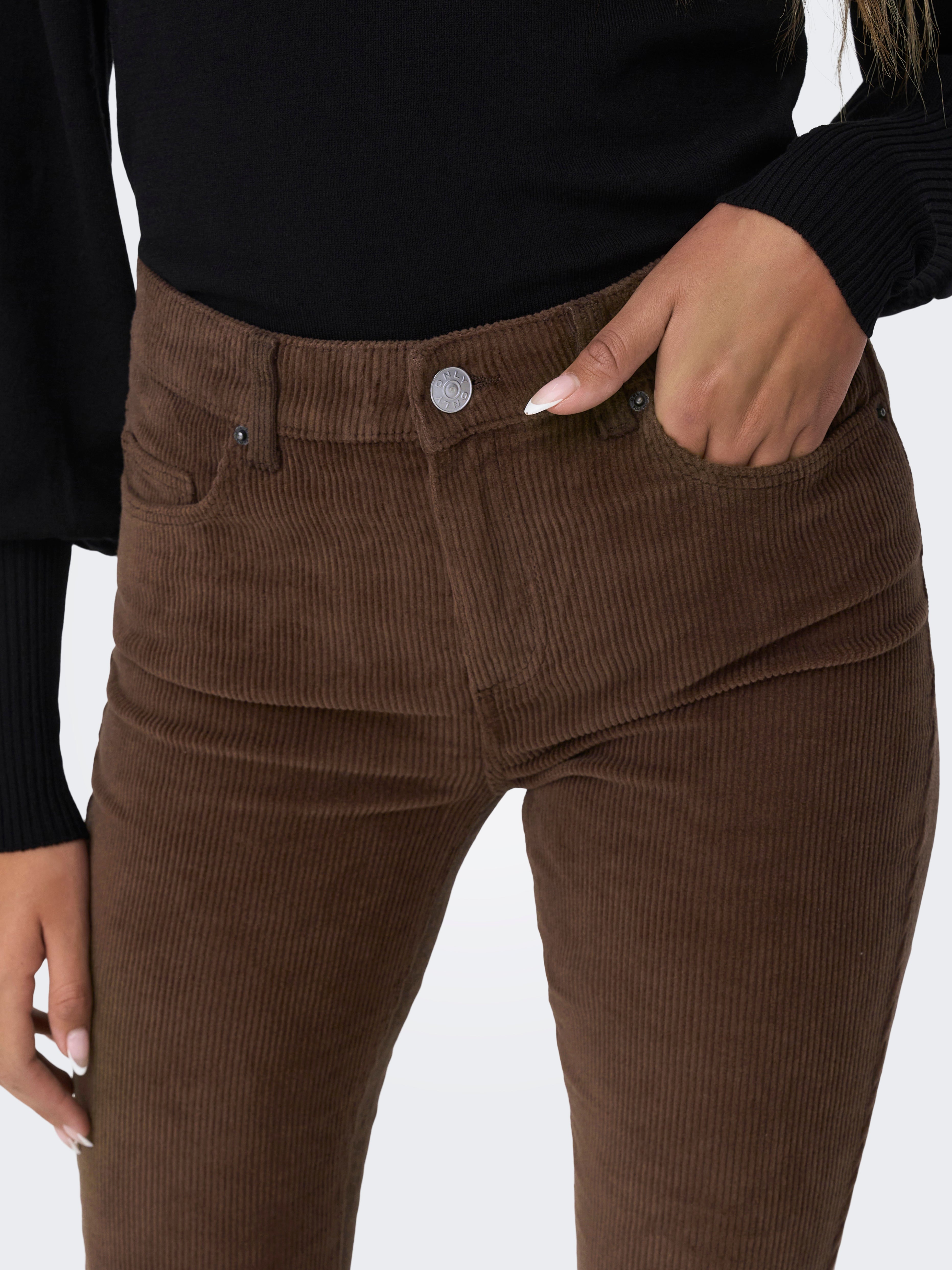 Flared Fit Middels høy midje Bootcut Bukser | Medium brun | ONLY®