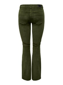 ONLY Flared Fit Mid waist Boot-cut Trousers -Olive Night - 15304256