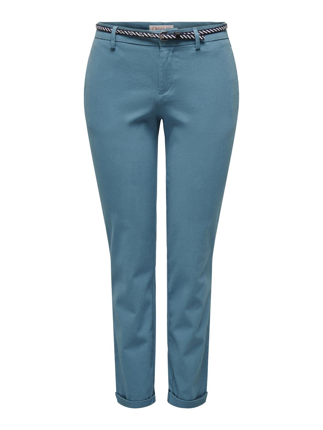 ONLY Slim Fit Mittlere Taille Chino Hose -Storm Blue - 15304257