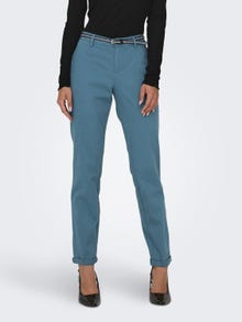 ONLY Slim Fit Mittlere Taille Chino Hose -Storm Blue - 15304257