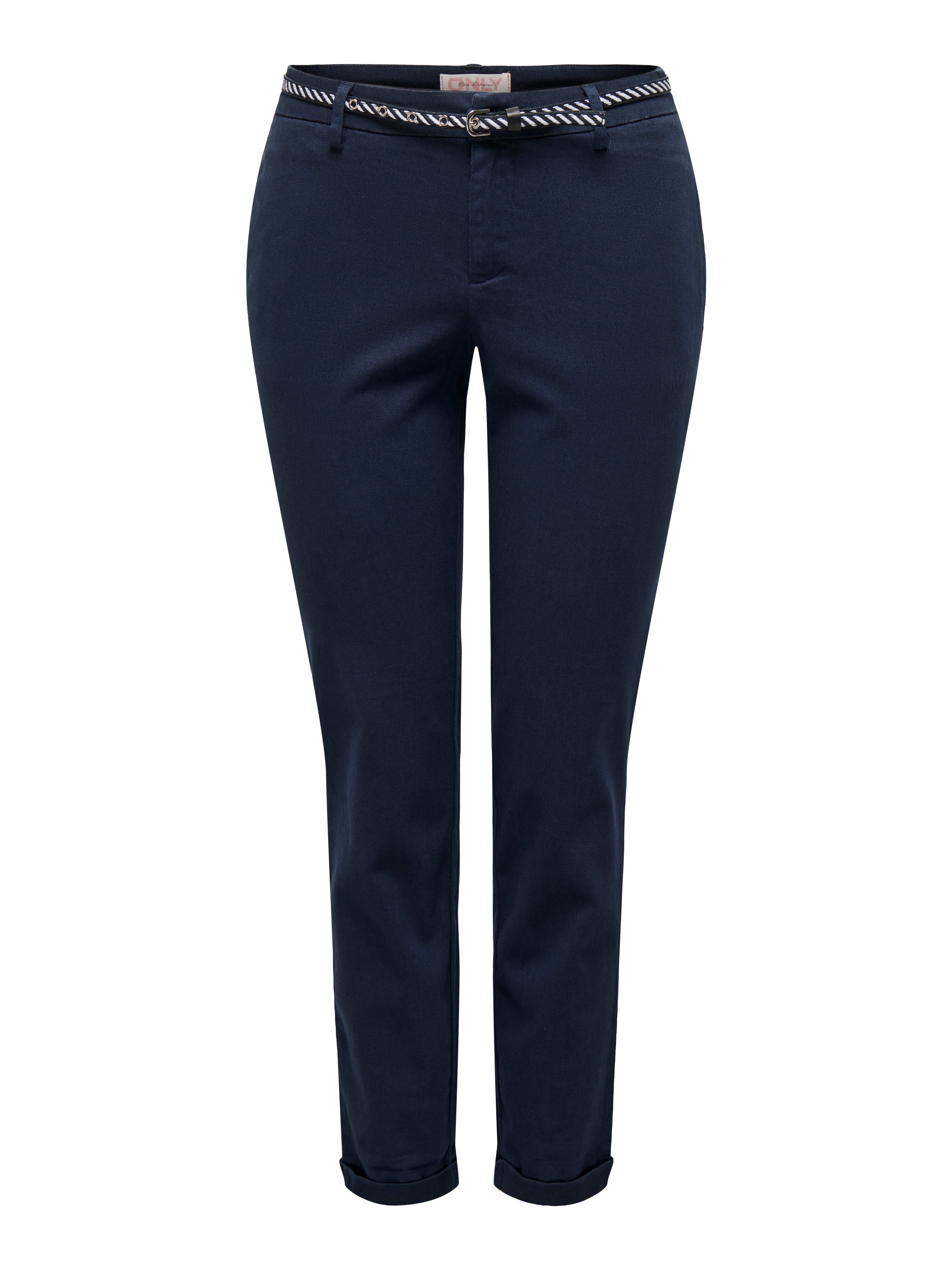 ONLBIANA-MAREE Mittlere Taille Slim Fit Chino Hose | Mittelblau  