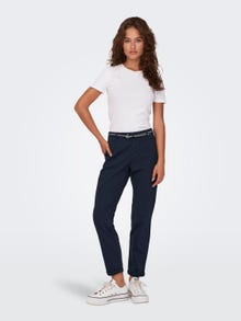 ONLY Slim Fit Middels høy midje Chinos -Total Eclipse - 15304257