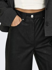 ONLY Imiterede læder bukser -Black - 15304258