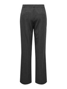 ONLY Stribet klassiske bukser -Dark Grey Melange - 15304267