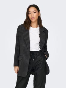 ONLY Oversize blazer with stripes -Dark Grey Melange - 15304268