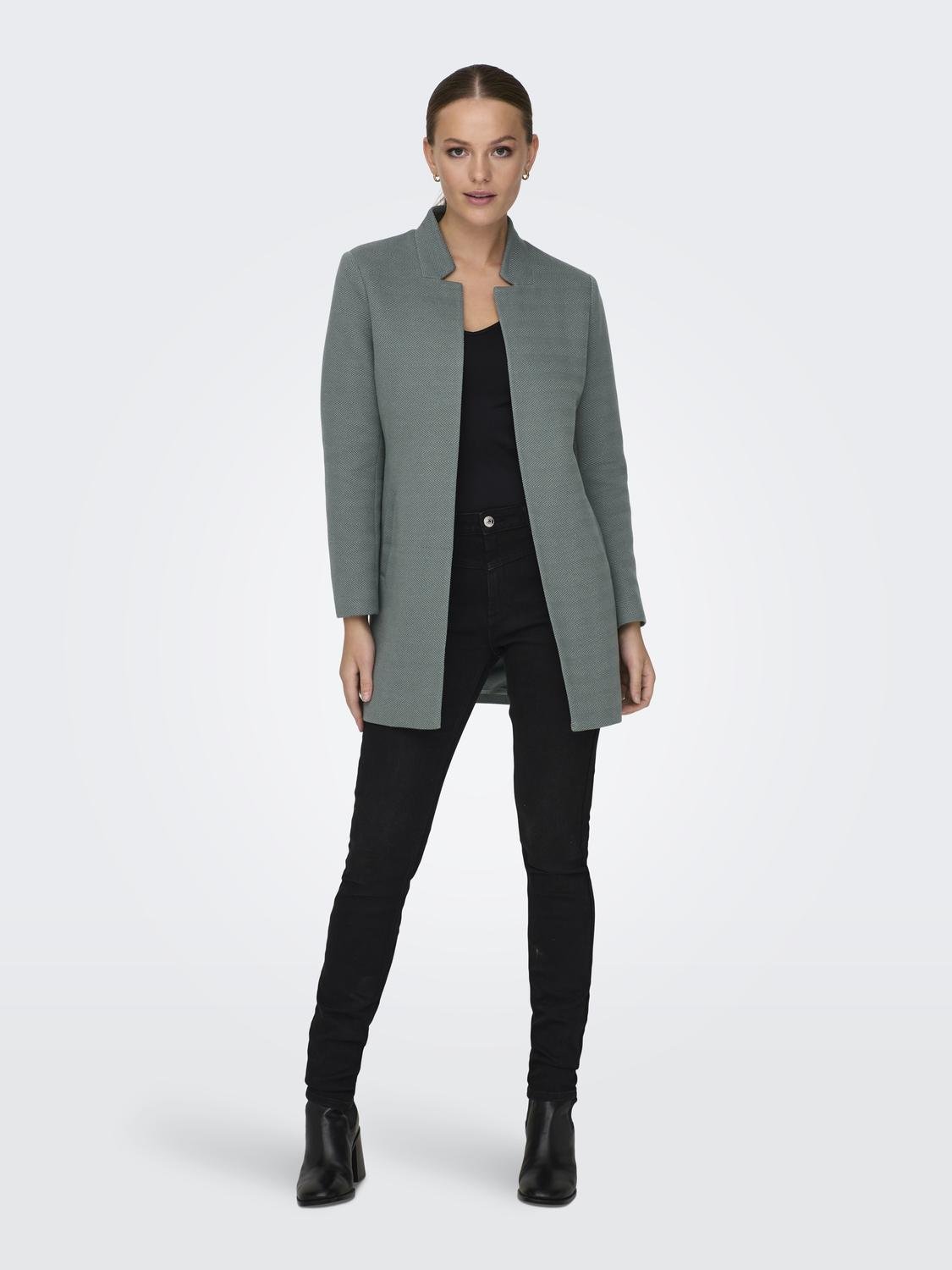 High collar outlet blazer