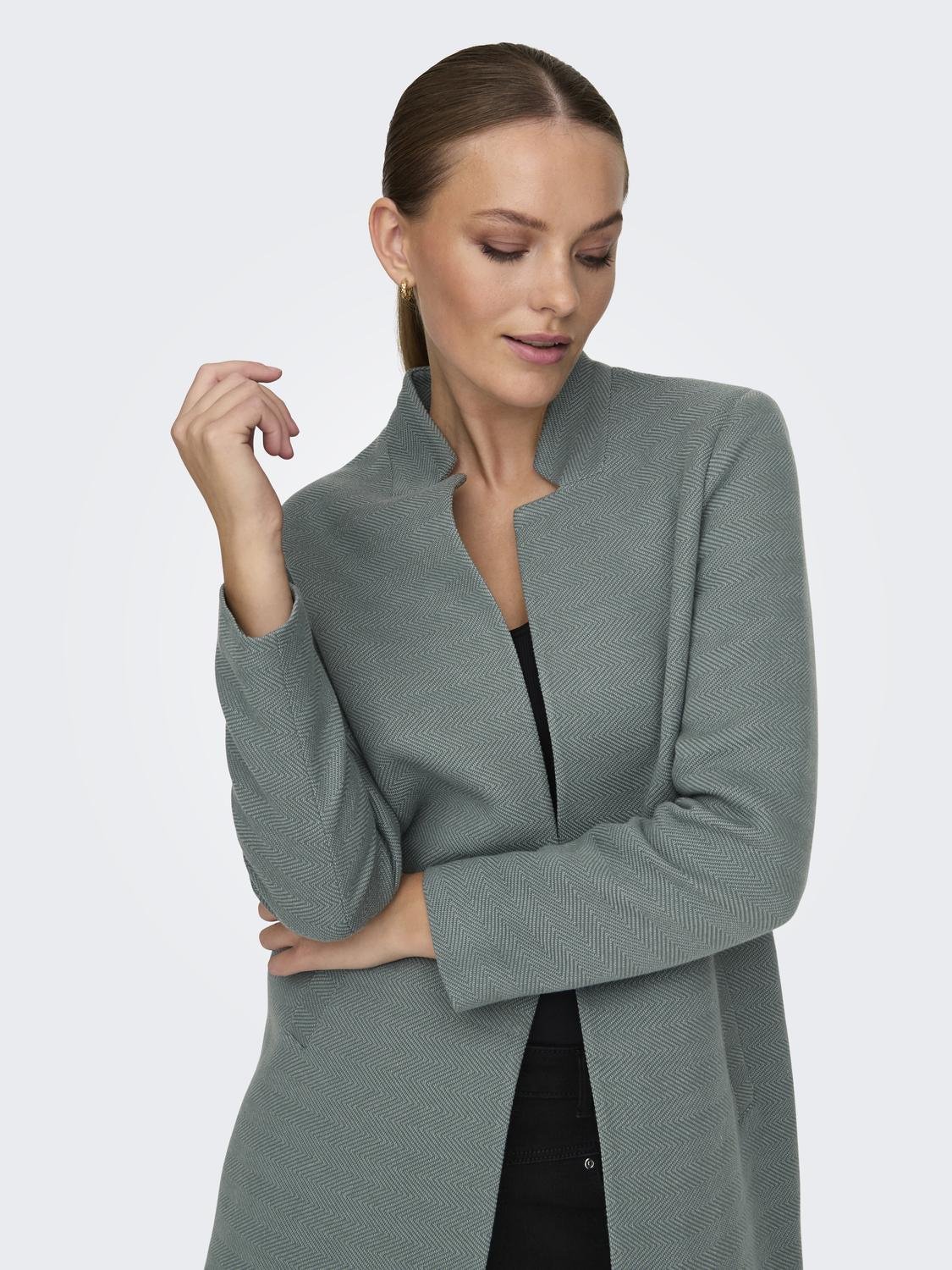 ONLY Coat with high collar -Balsam Green - 15304271