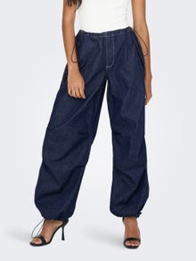 ONLY Baggy fit Regular rise Verstelbaar trekkoord Jeans -Dark Blue Denim - 15304285
